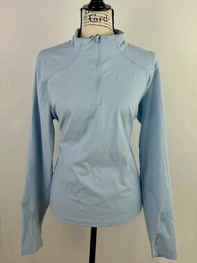 NEW Mondetta Light Blue Half-Zip Athletic Pullover Women's XL
